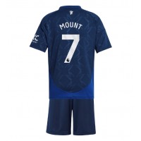 Camiseta Manchester United Mason Mount #7 Segunda Equipación Replica 2024-25 para niños mangas cortas (+ Pantalones cortos)